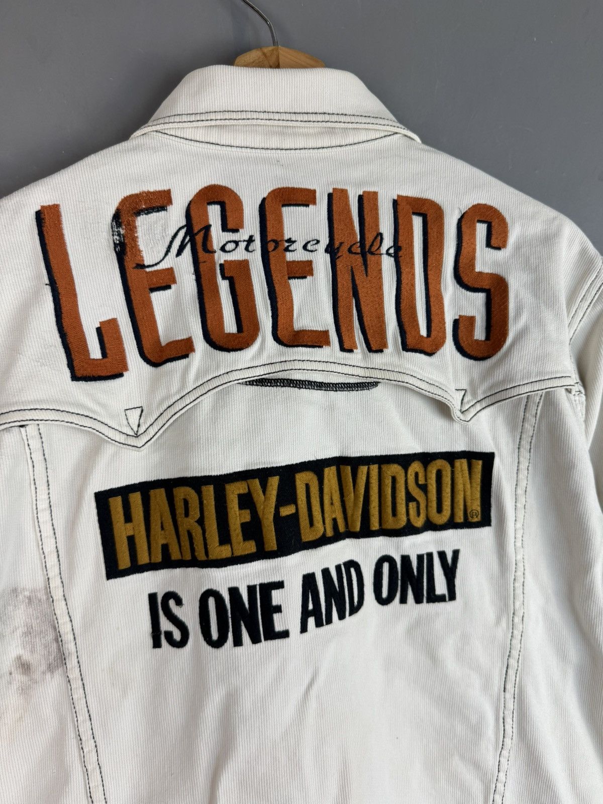 Harley Davidson × Vintage Vintage Harley Davidson Denim Jacket Size US M / EU 48-50 / 2 - 2 Thumbnail