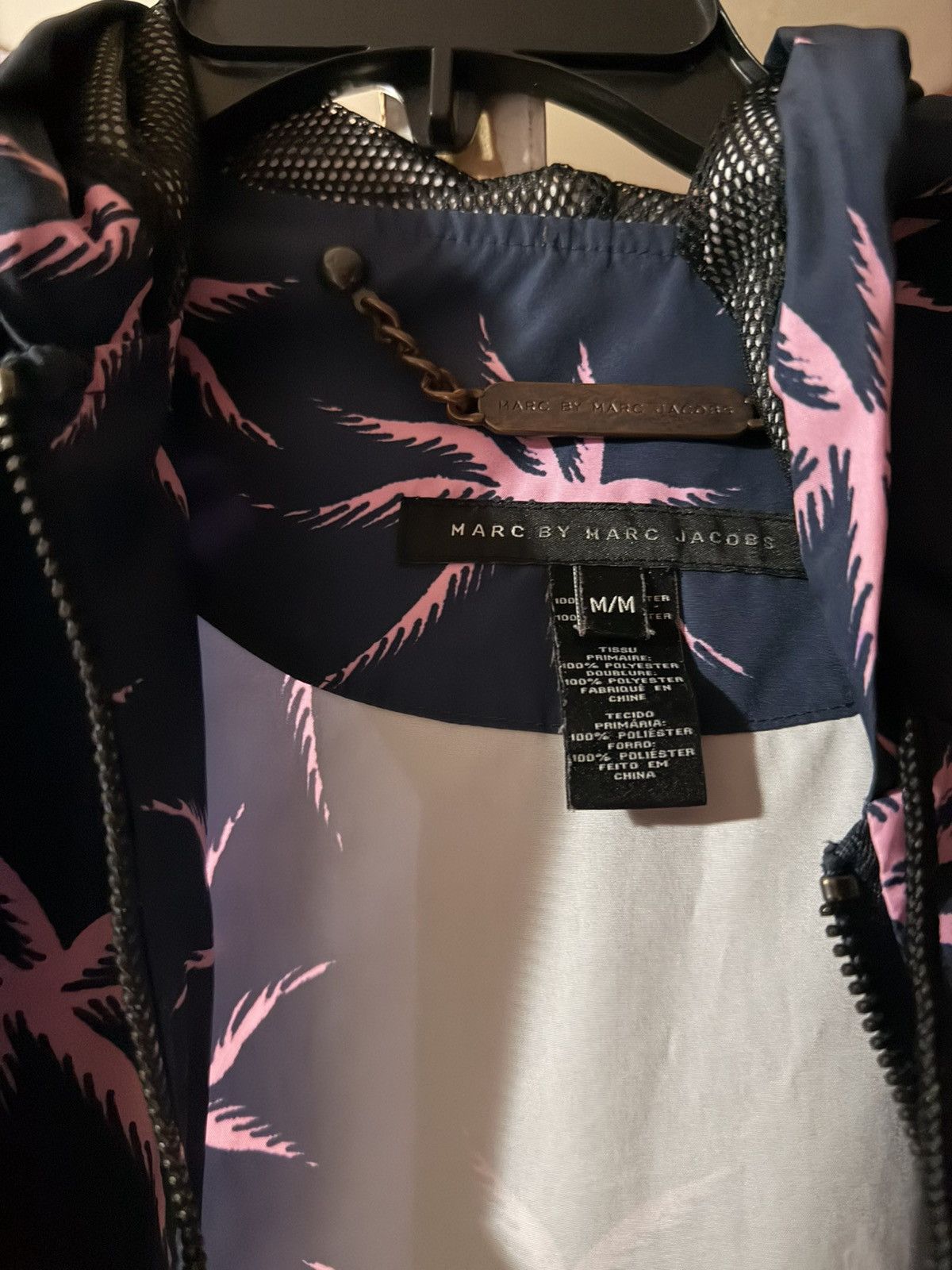 Marc by Marc Jacobs Floral Pink Design Windbreaker Size US M / EU 48-50 / 2 - 2 Thumbnail