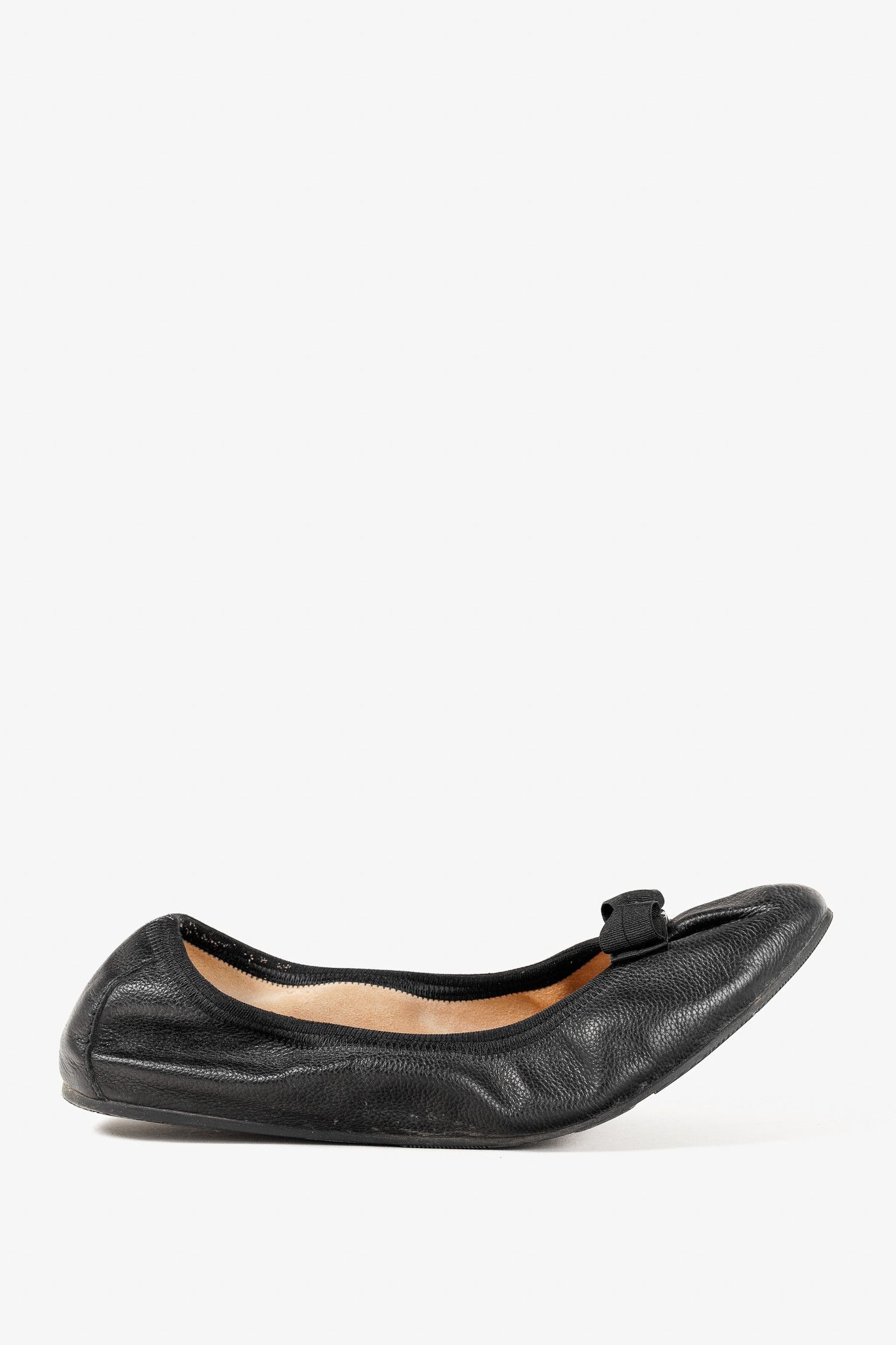 Salvatore Ferragamo Salvatore Ferragamo My Joy Leather Foldaway Ballet Flats Size US 9 / IT 39 - 2 Thumbnail