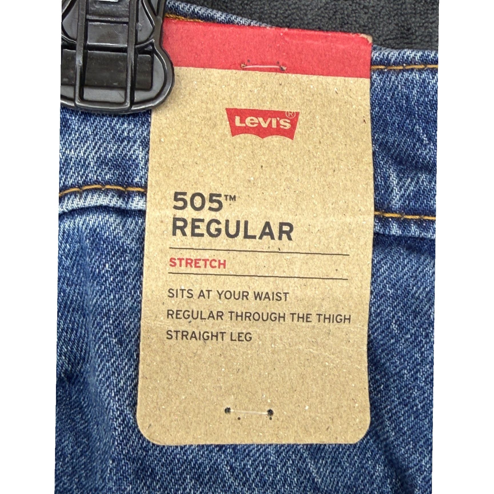 Levi's Levi's 505 Regular Fit Stretch Jeans 32x34 Medium Wash Blue 00505-3171 NEW Size US 32 / EU 48 - 3 Thumbnail