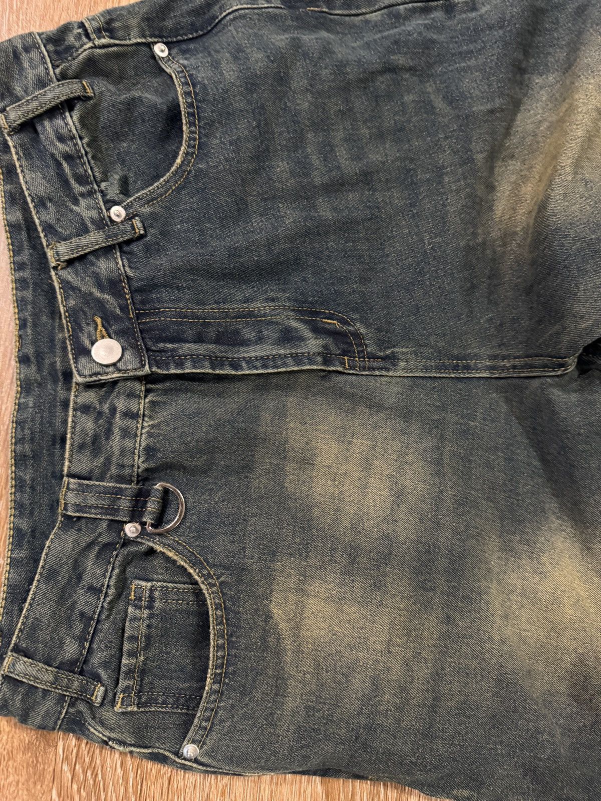 Japanese Brand × Vintage FADED HEAVY WIDE FIT JEANS Size US 32 / EU 48 - 3 Thumbnail