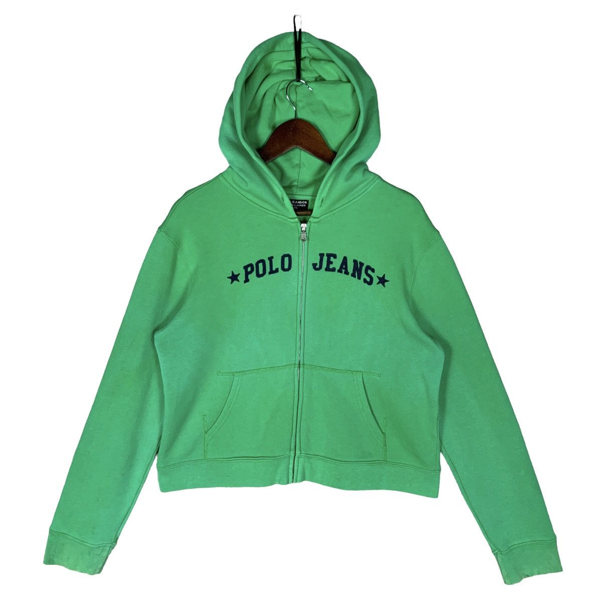 Polo Ralph Lauren × Ralph Lauren × Vintage Vintage Polo Jeans Ralph Lauren Zip Up Crop Top Hoodie Size US S / EU 44-46 / 1 - 1 Thumbnail