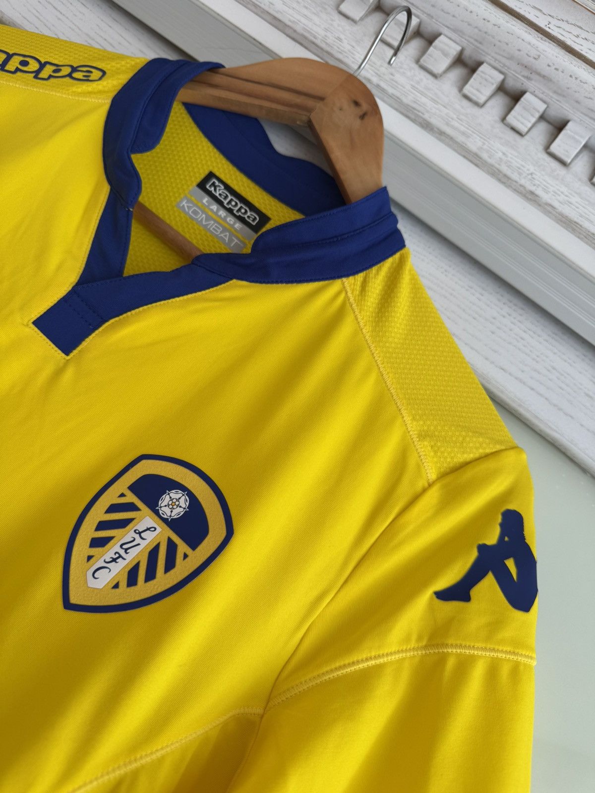 Kappa Leeds United 2015-2016 Away Player Issue Soccer Jersey Kit Size US L / EU 52-54 / 3 - 9 Thumbnail
