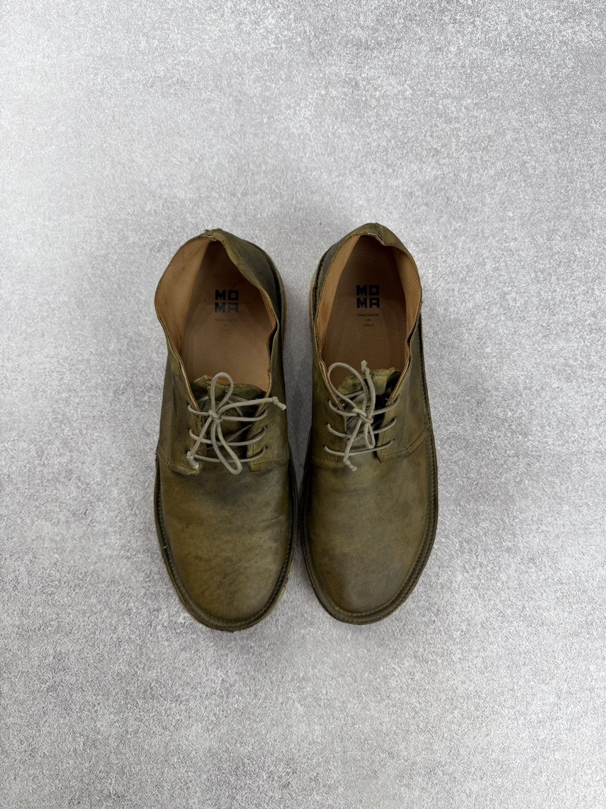 MoMA MoMA Genuine Rubber Leather Shoes Olive Green Size 44-45 Size US 11 / EU 44 - 2 Thumbnail
