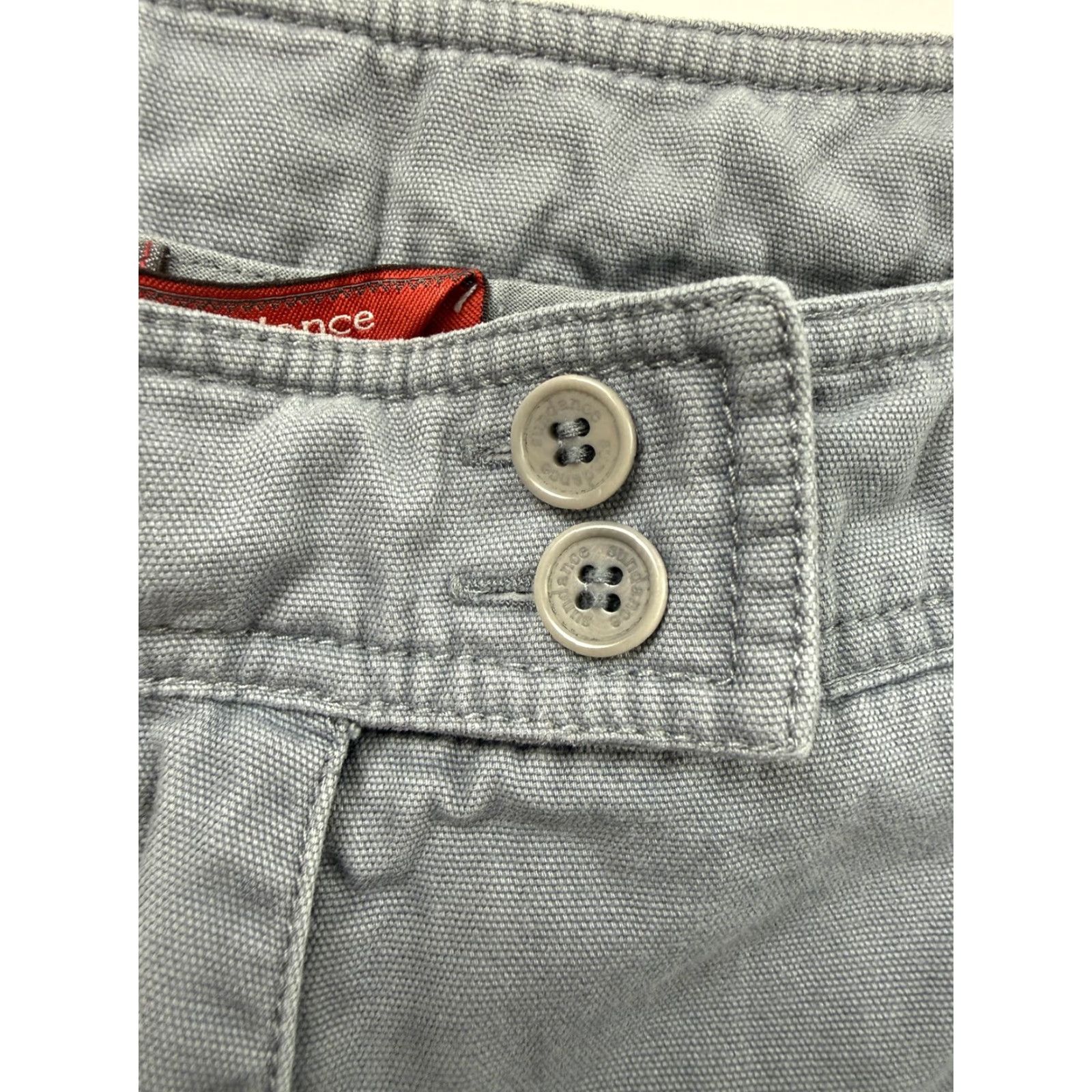 Vintage Sundance Capris Pants Womens 8 Gray Twill Cuffed Straight Leg Casual Chino Capris - Men? Size 30" / US 8 / IT 44 - 2 Thumbnail