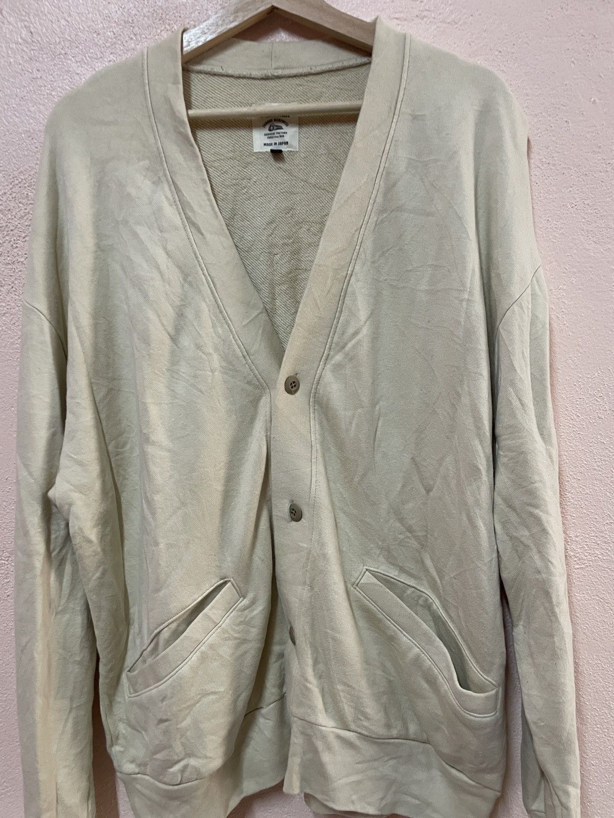Jackman Jackman Tanabe Meriyasu Garment Factory V Neck Cardigan Size US L / EU 52-54 / 3 - 5 Thumbnail