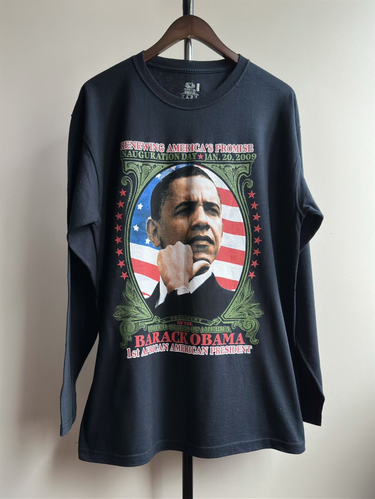 Rap Tees × Vintage Vintage y2k Barack Obama Inauguration Rap Style Shirt Size US L / EU 52-54 / 3 - 1 Thumbnail