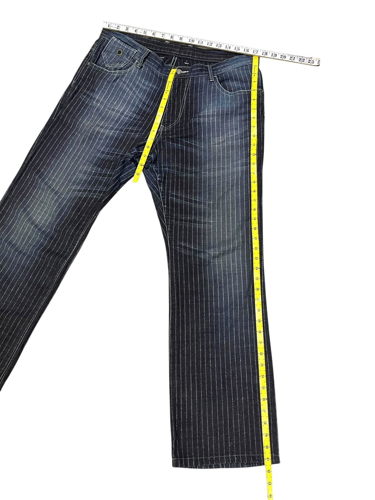 OVER THE STRiPES Vintage Dual Japan Hickory Wabash Twill Denim Jeans Size US 35 - 9 Thumbnail