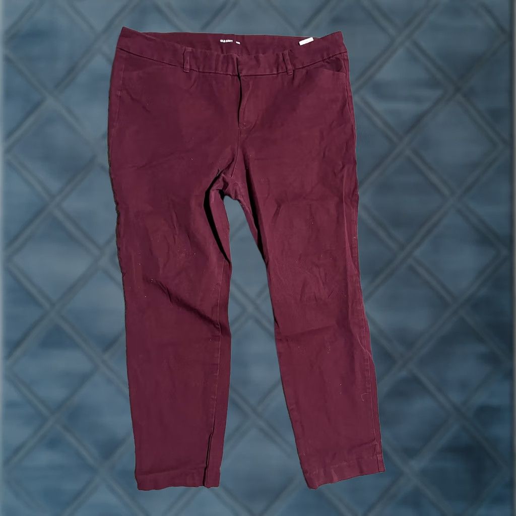 Old Navy Old Navy Pixie Pants Women Size 16 Maroon High Rise Secret Size 38" / US 16 / IT 52 - 1 Thumbnail