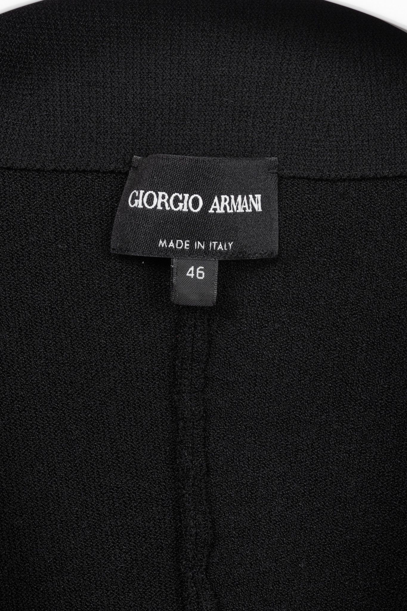 Giorgio Armani Giorgio Armani Black Viscose-Knit Collarless Blazer Size XL / US 12-14 / IT 48-50 - 4 Thumbnail