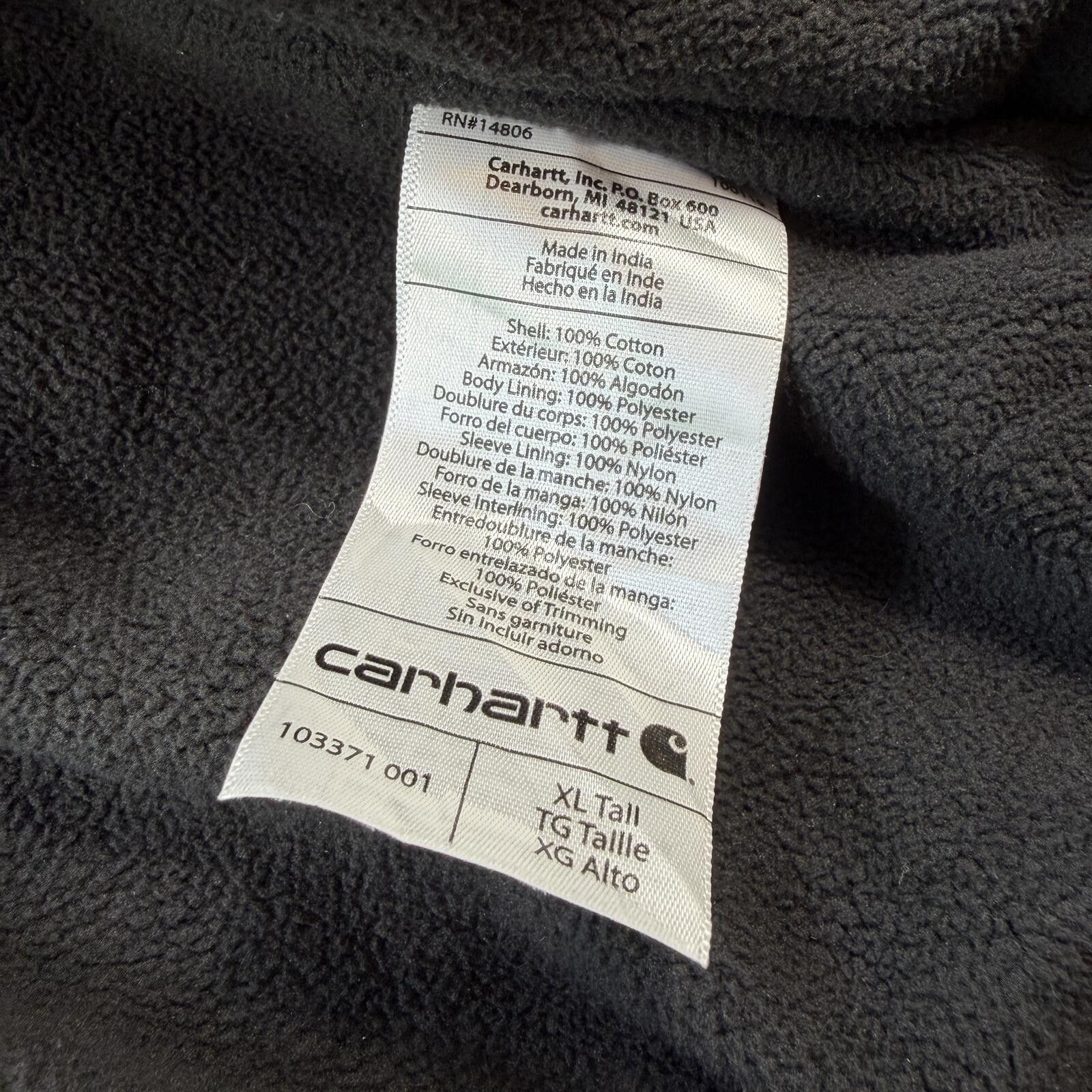 Carhartt Carhartt Full Swing Hooded Jacket XL TalL Fleece Duck Canvas Size US XL / EU 56 / 4 - 5 Thumbnail