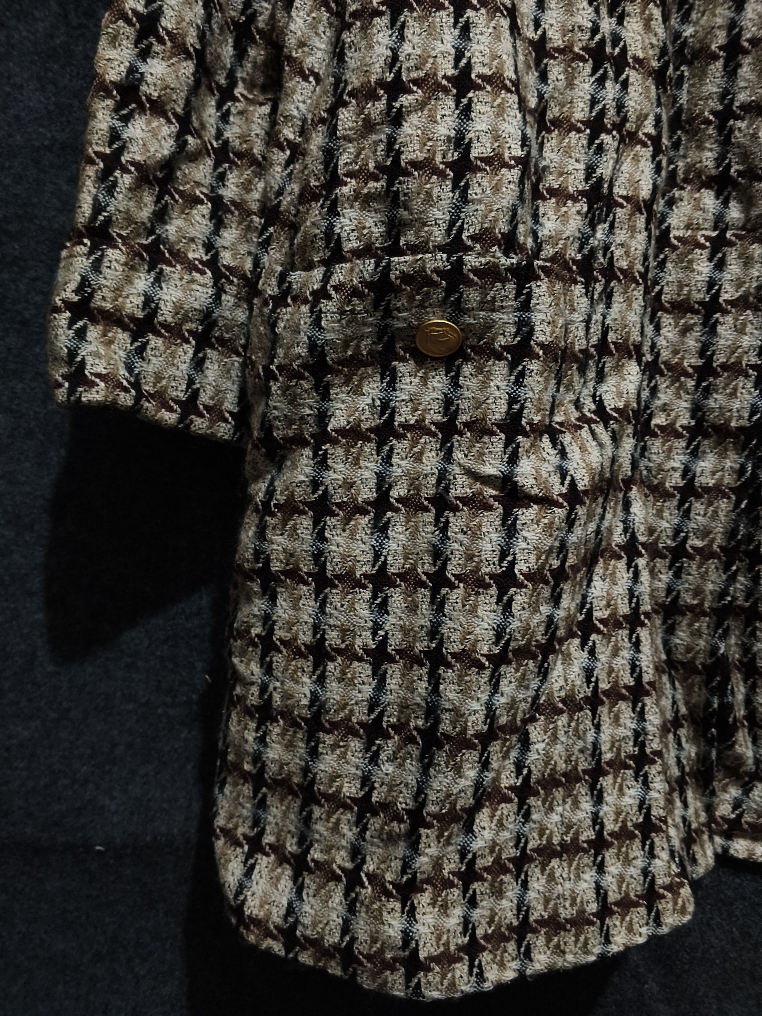 Roberta di Camerino Vintage Roberta di Camerino Houndstooth Tweed Blazer Size S / US 4 / IT 40 - 7 Thumbnail