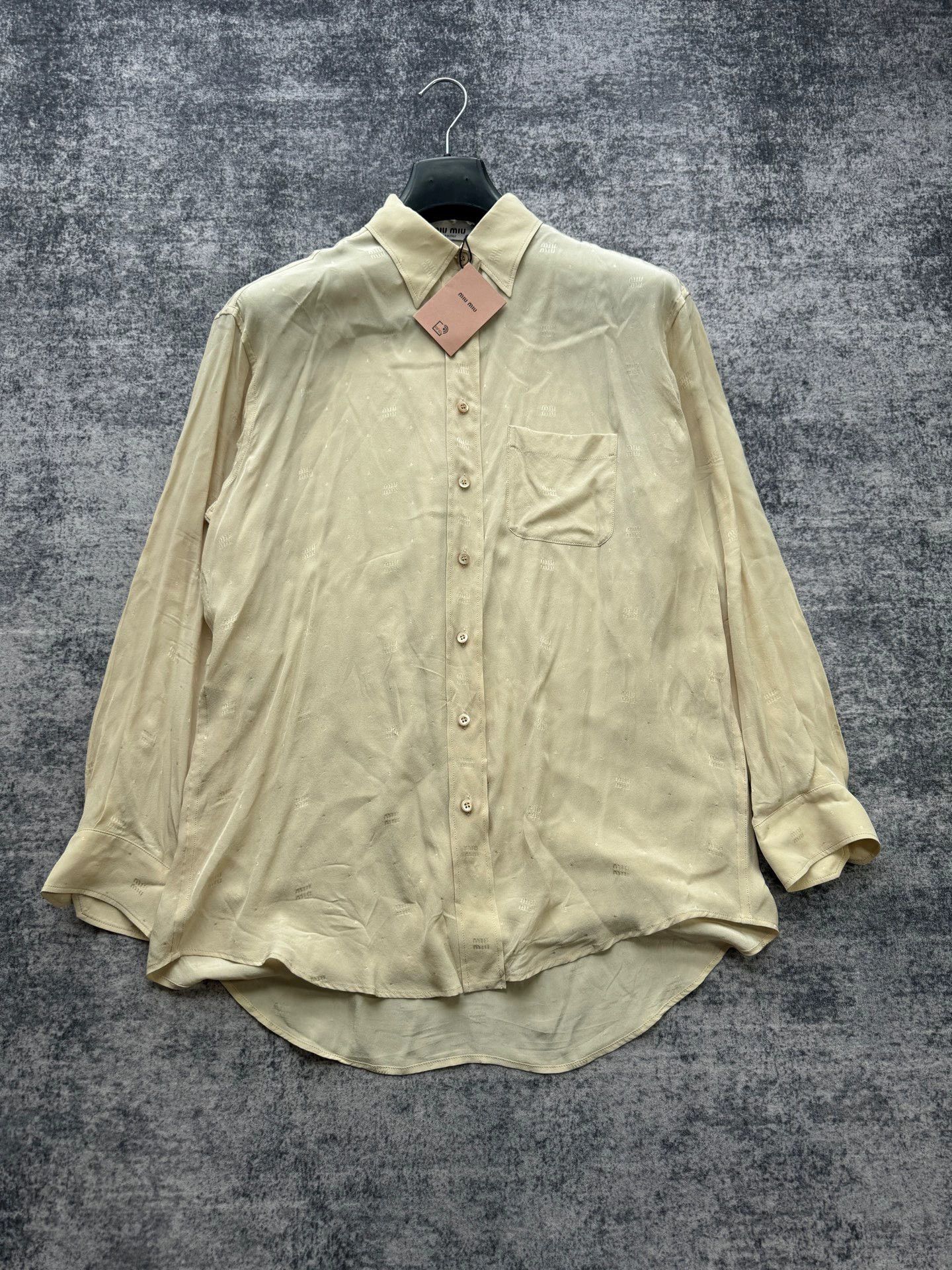 Miu Miu Miu Miu Silk Long Sleeve Shirt Size S / US 4 / IT 40 - 1 Thumbnail