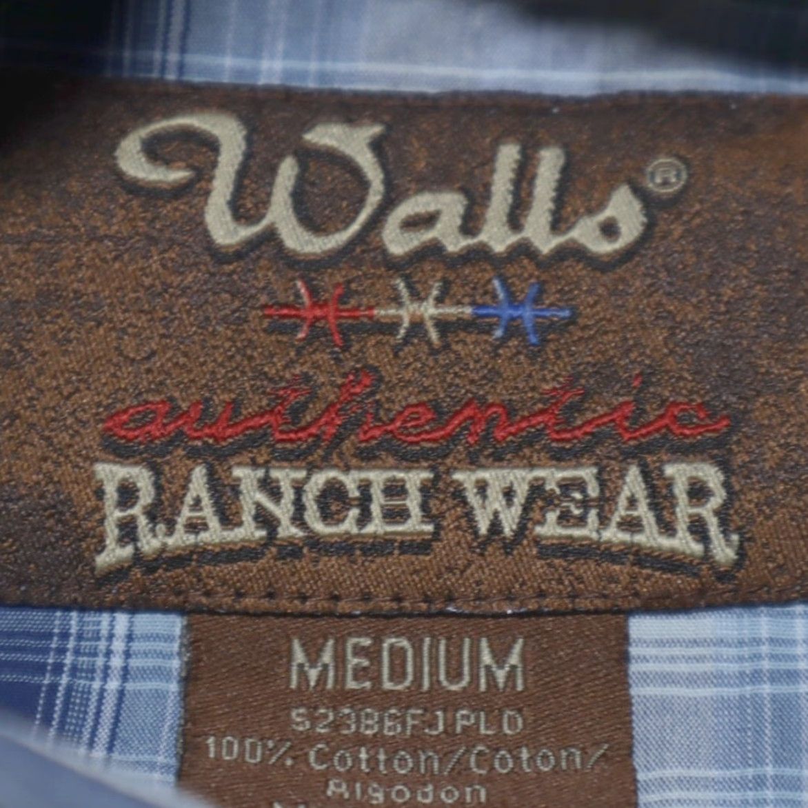 Walls Walls Shirt Men M Pearl Snap Plaid Long Sleeve Cotton Ranch Wear Multi-Colored Mens Size US M / EU 48-50 / 2 - 5 Thumbnail