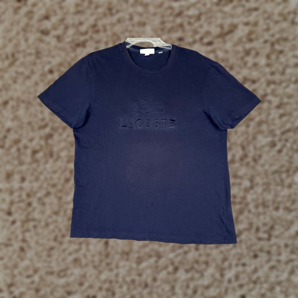 Lacoste Lacoste Shirt Men Large Blue Crew Neck Short Sleeve 100% Cotton Logo READ Size US L / EU 52-54 / 3 - 1 Thumbnail