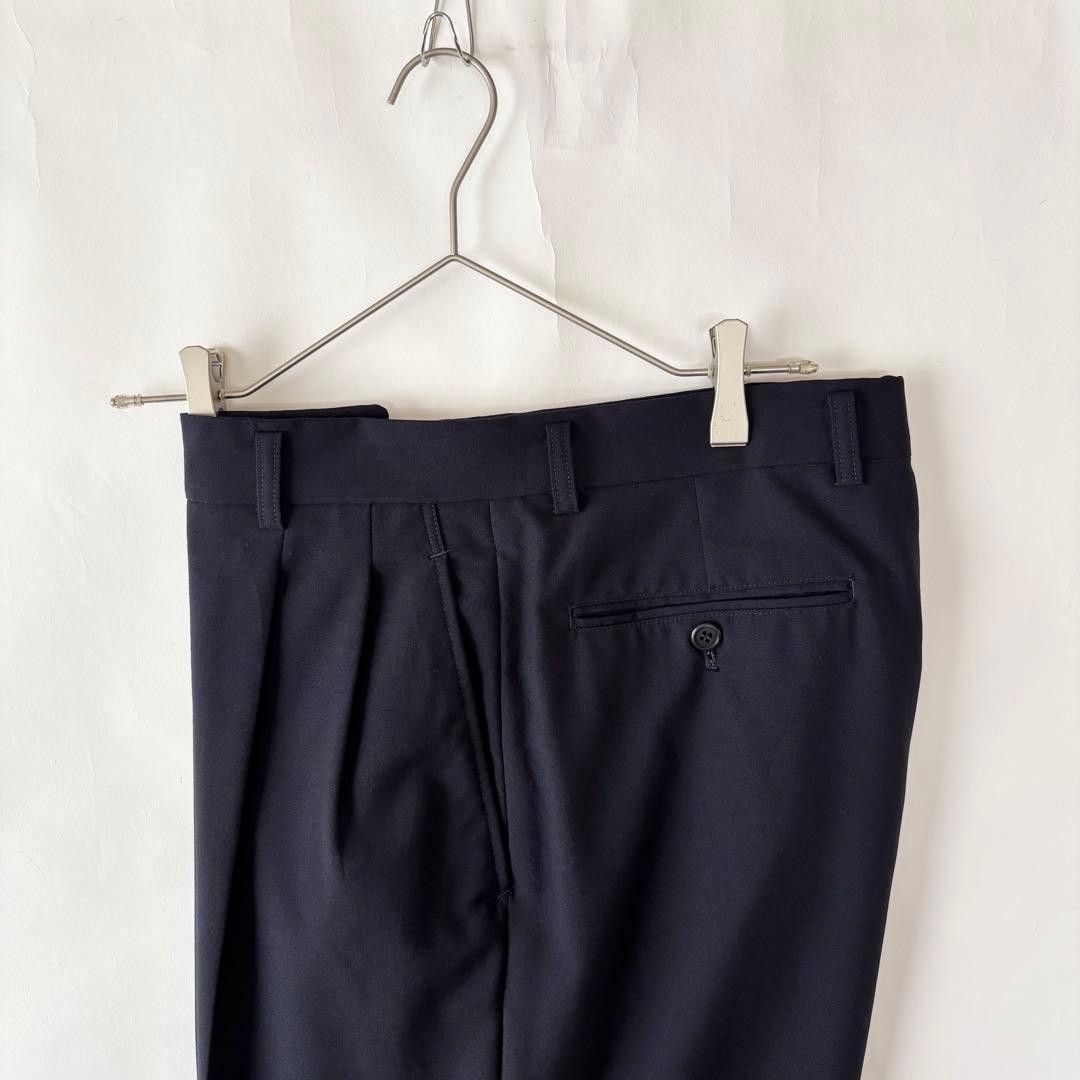 JUN MEN JUNMEN Made in Japan 2-Pleat Wool Slacks Navy (Size L/32) Size US 32 / EU 48 - 7 Thumbnail