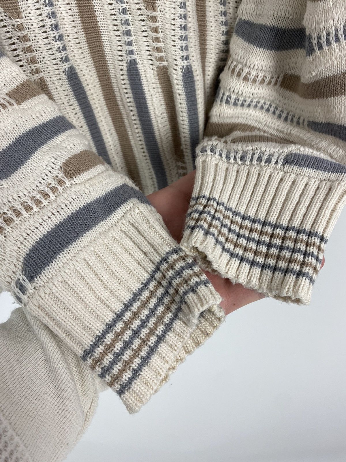 Vintage 1990’s Vintage Alan Stuart Cable Knit Pattern Sweater Size US XL / EU 56 / 4 - 4 Thumbnail