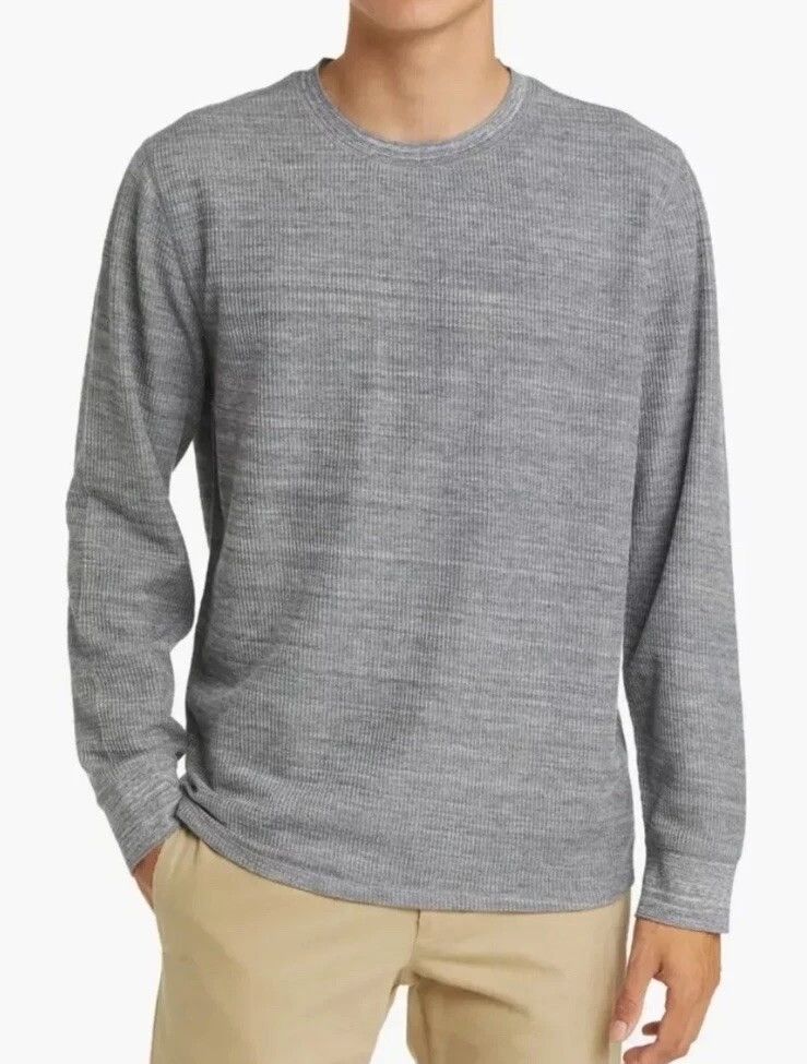 Vince Vince Men's Long Sleeve Thermal Crew Neck Shirt Heather Gray Size US M / EU 48-50 / 2 - 3 Thumbnail