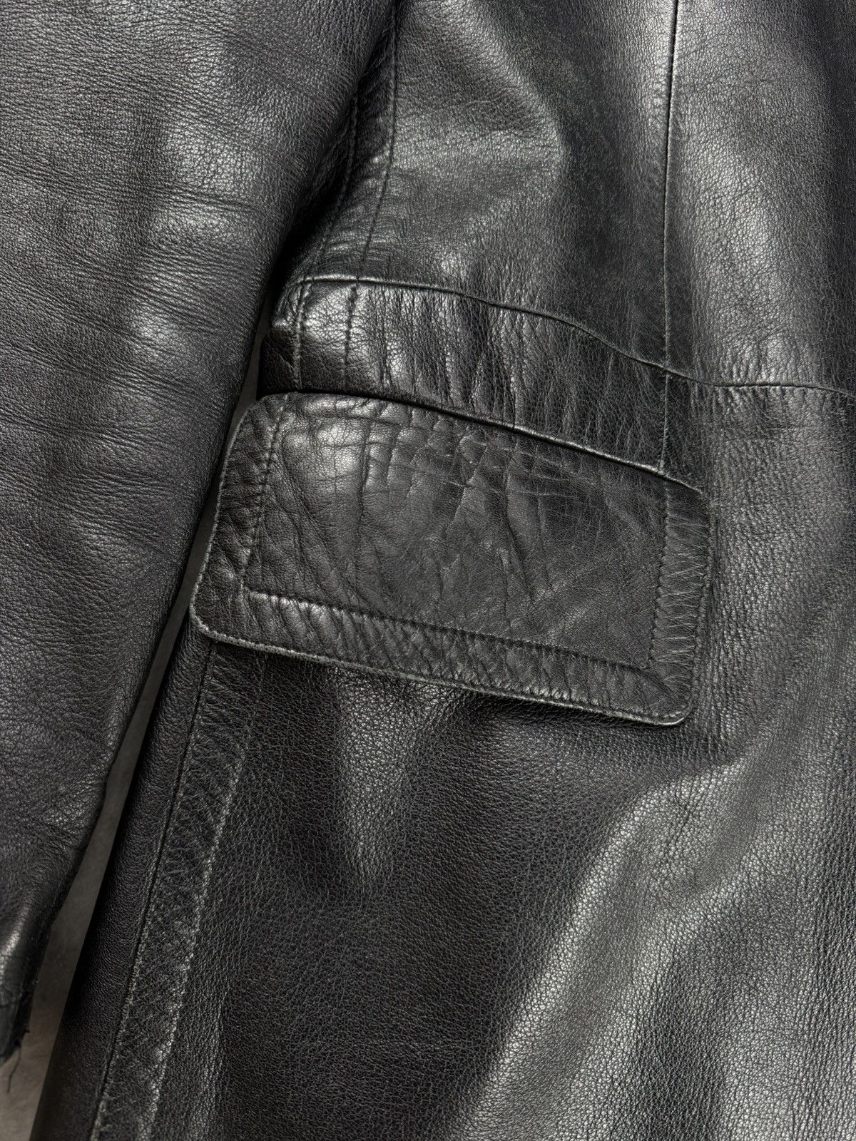 Gianfranco Ferre Vintage Gianfranco Ferre Leather Black Coat Jacket Unisex Size US S / EU 44-46 / 1 - 7 Thumbnail
