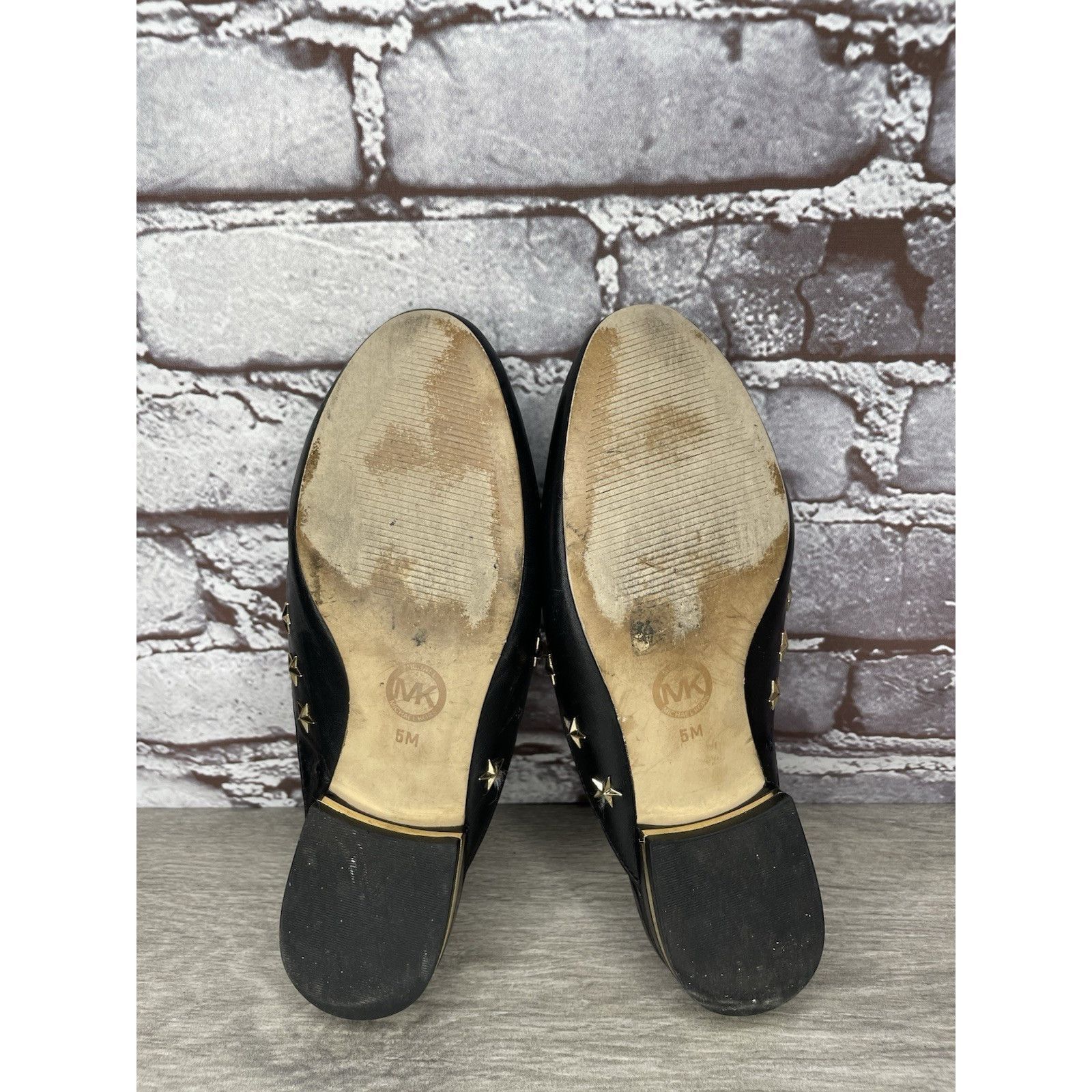 Michael Kors Michael Kors Natasha Admiral Black Leather Studded Stars Poi Size US 5 / IT 35 - 7 Thumbnail