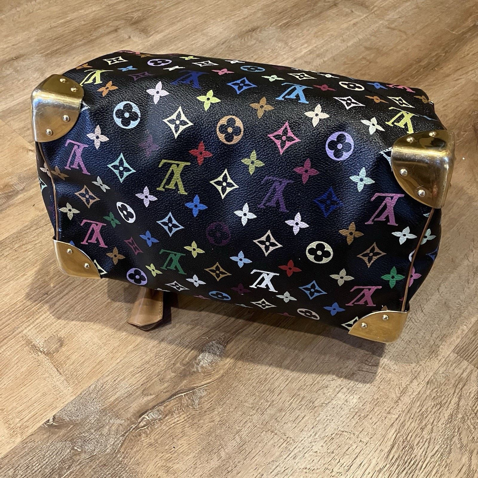 Louis Vuitton Louis Vuitton Takashi Murakami Speedy 30 Noir Bag Multicolor Size ONE SIZE - 5 Thumbnail
