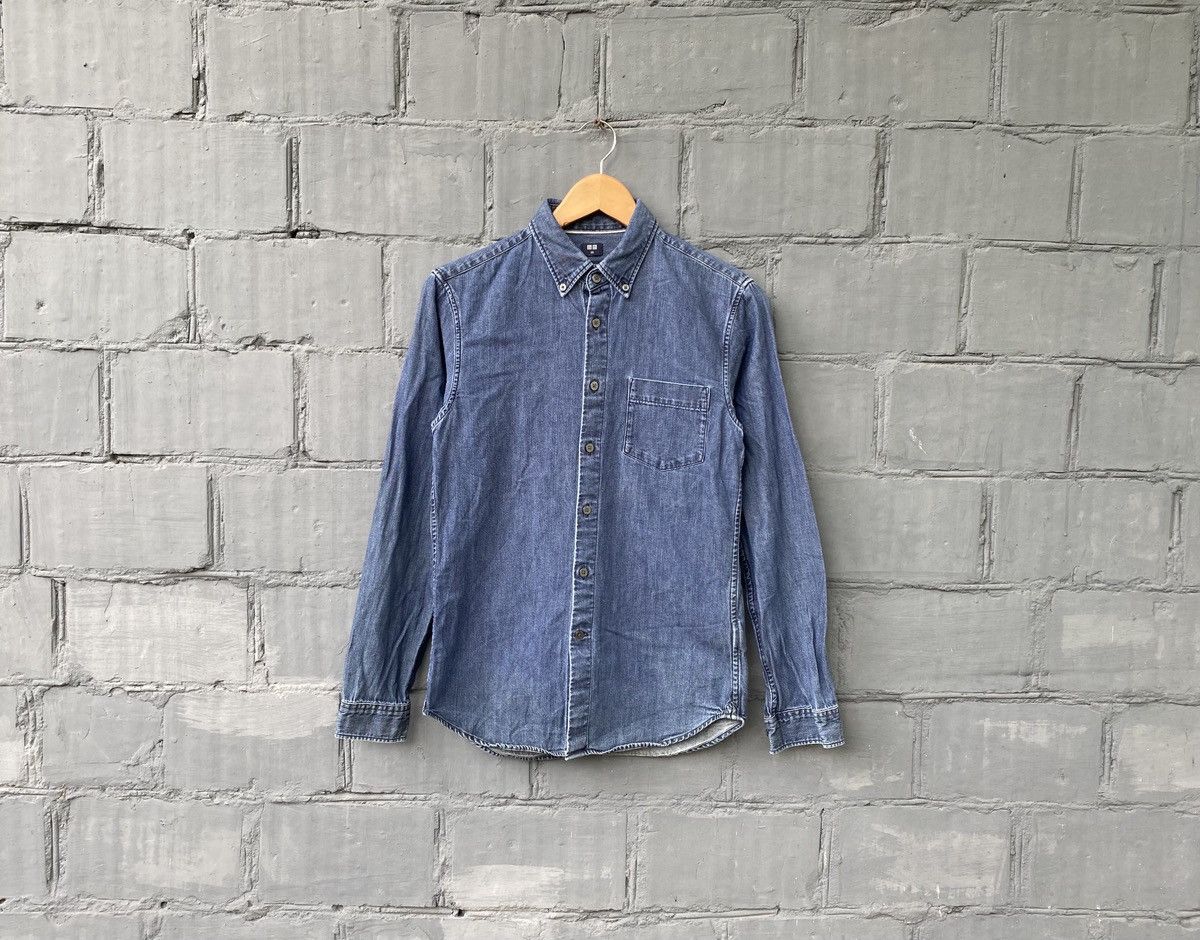 Uniqlo Uniqlo Denim Long Sleeve Shirt Single Pocket Size US XS / EU 42 / 0 - 1 Thumbnail