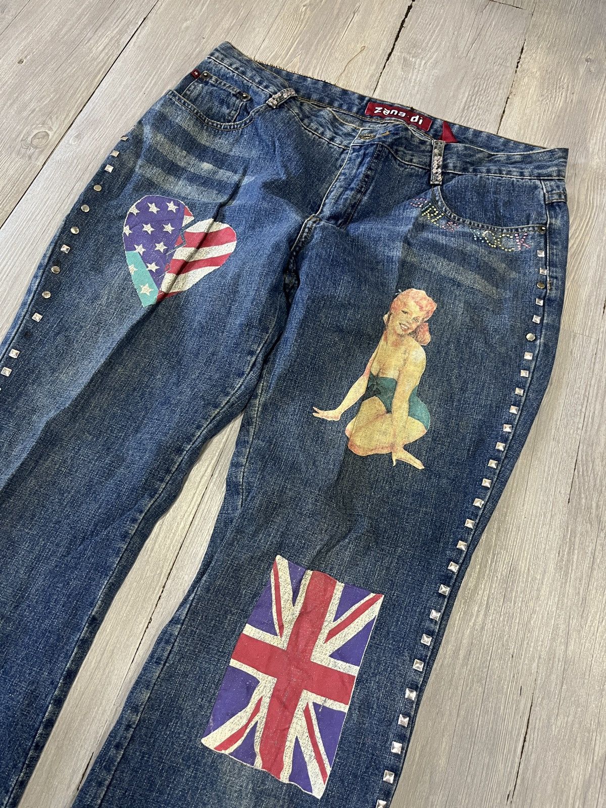 Hysteric Glamour RARE JEANS Great Britain 🇬🇧 Sexy lady by zana . di Size US 34 / EU 50 - 2 Thumbnail