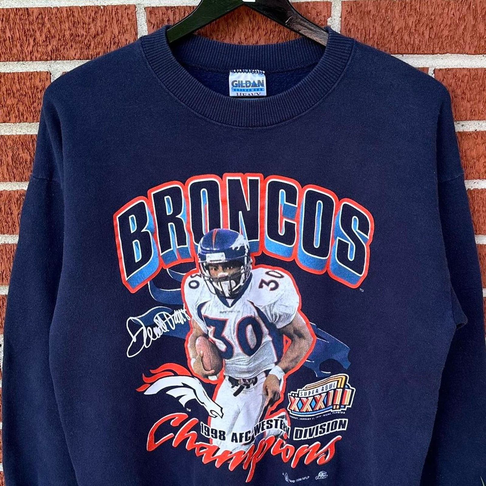 NFL Vintage 1998 terrell davis denver broncos champions crewneck Size US L / EU 52-54 / 3 - 2 Thumbnail