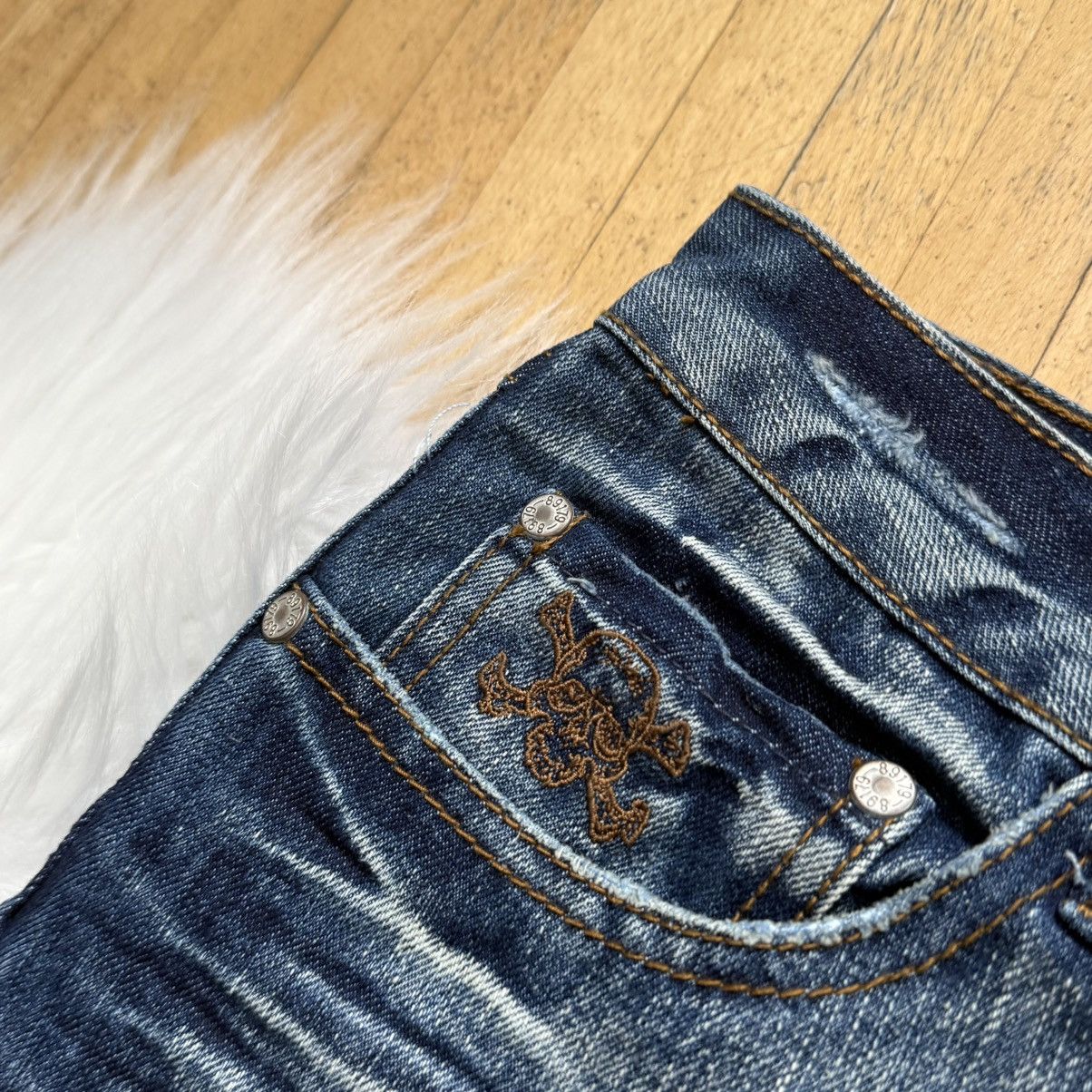 Hysteric Glamour 📌 Vintage IDPDT Y2K Bootcut Crazy Washed Jeans Size US 31 - 11 Thumbnail