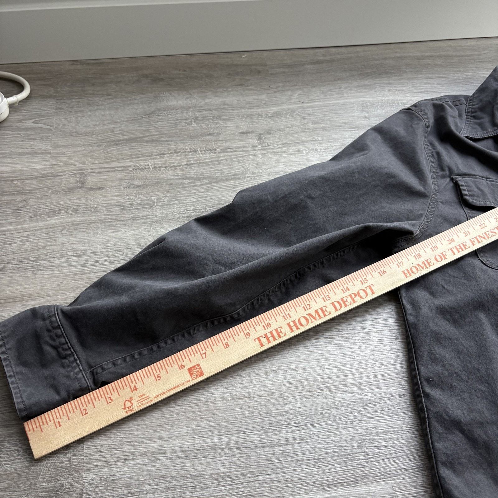 JACHS NY JACHS Men's L Gray Flannel Lined Shirt Jacket Elbow Patches Size US L / EU 52-54 / 3 - 9 Thumbnail