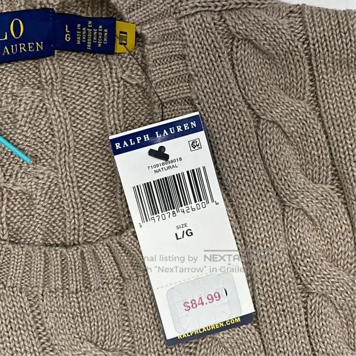 Polo Ralph Lauren Polo Ralph Lauren Men's Cable Knit Long. Size US L / EU 52-54 / 3 - 3 Thumbnail