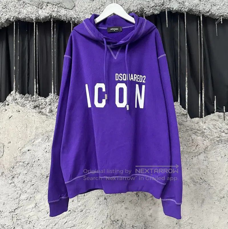 Dsquared2 DSQUARED2 Purple Cotton Long Sleeve Hoodie . Size XL / US 12-14 / IT 48-50 - 1 Thumbnail