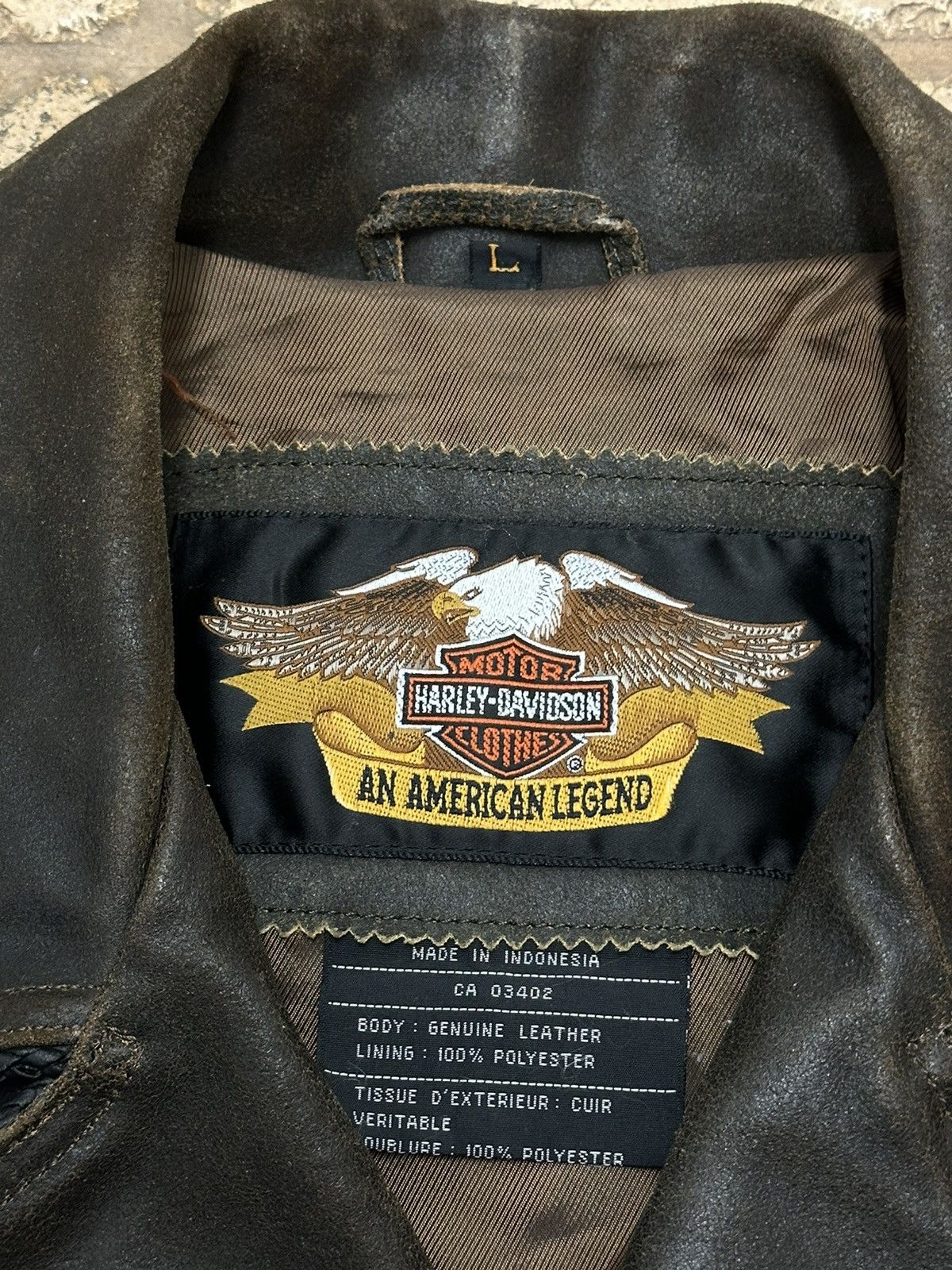 Harley Davidson Harley Davidson Billings Distressed Brown Leather Jacket 90s Size US L / EU 52-54 / 3 - 3 Thumbnail