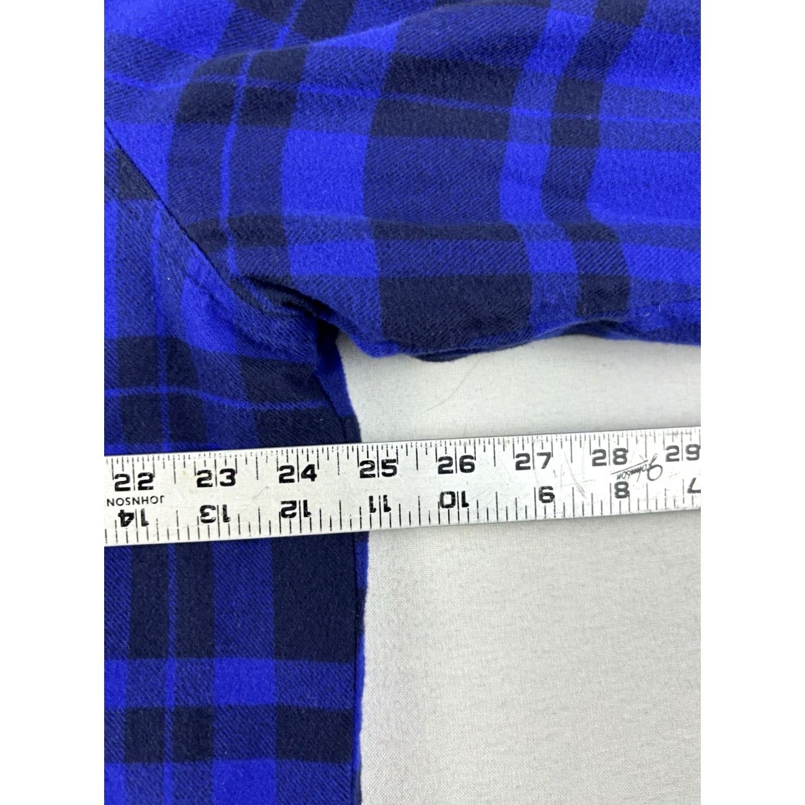 Vintage LL Bean Shirt Men L Blue Black Plaid Fleece Lined Heavyweight Button-Up Long Sleeve Size US L / EU 52-54 / 3 - 5 Thumbnail