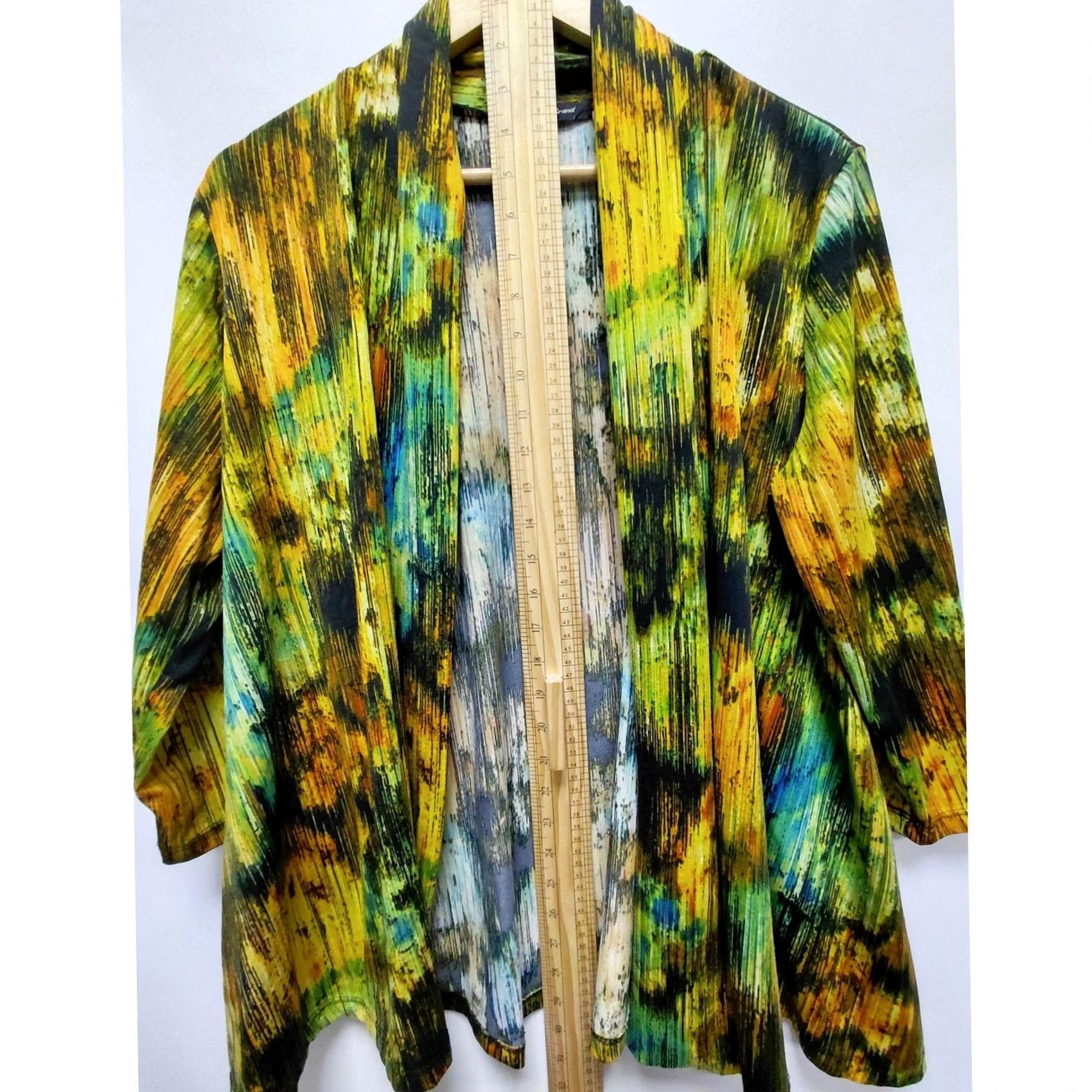 J Brand Slinky Brand Open Front Multicolor Jacket L - USA Made Knit Size L / US 10 / IT 46 - 4 Thumbnail
