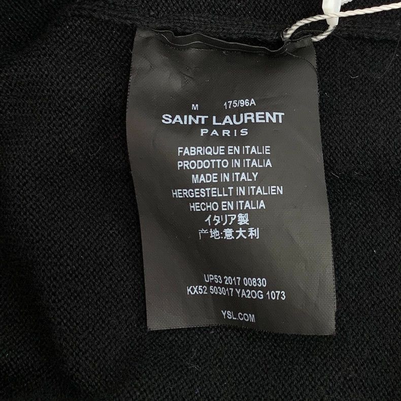 Saint Laurent Paris Saint Laurent Paris Black beaded letter printed cotton hoo Size M / US 6-8 / IT 42-44 - 7 Thumbnail
