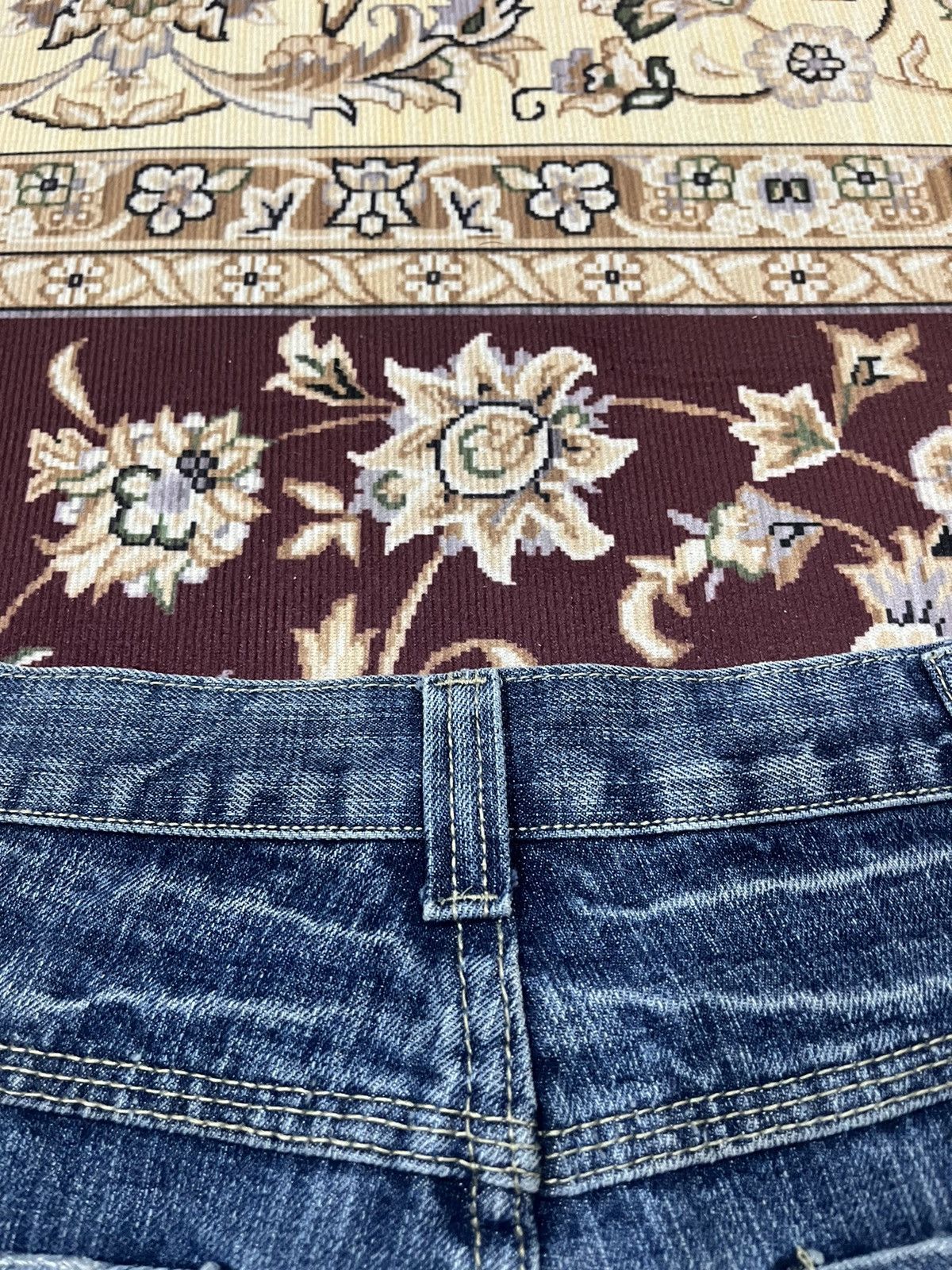 Japanese Brand T Traxx Double Knee Stain Denim Size US 34 / EU 50 - 19 Thumbnail