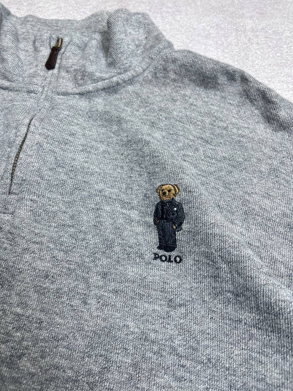 Polo Ralph Lauren × Vintage Vintage Polo Bear Ralph Lauren RL Quarter Zip Sweater XL Size US XL / EU 56 / 4 - 3 Thumbnail