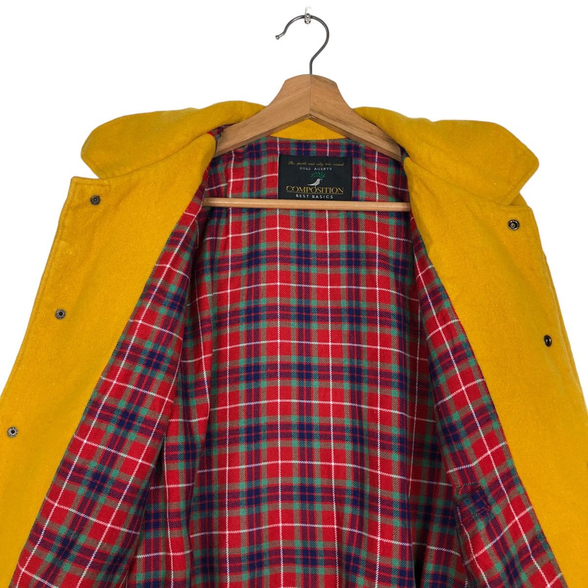 Japanese Brand Vintage Wool Bomber Jacket Sole Agents Tartan Design Lining Size US L / EU 52-54 / 3 - 14 Thumbnail