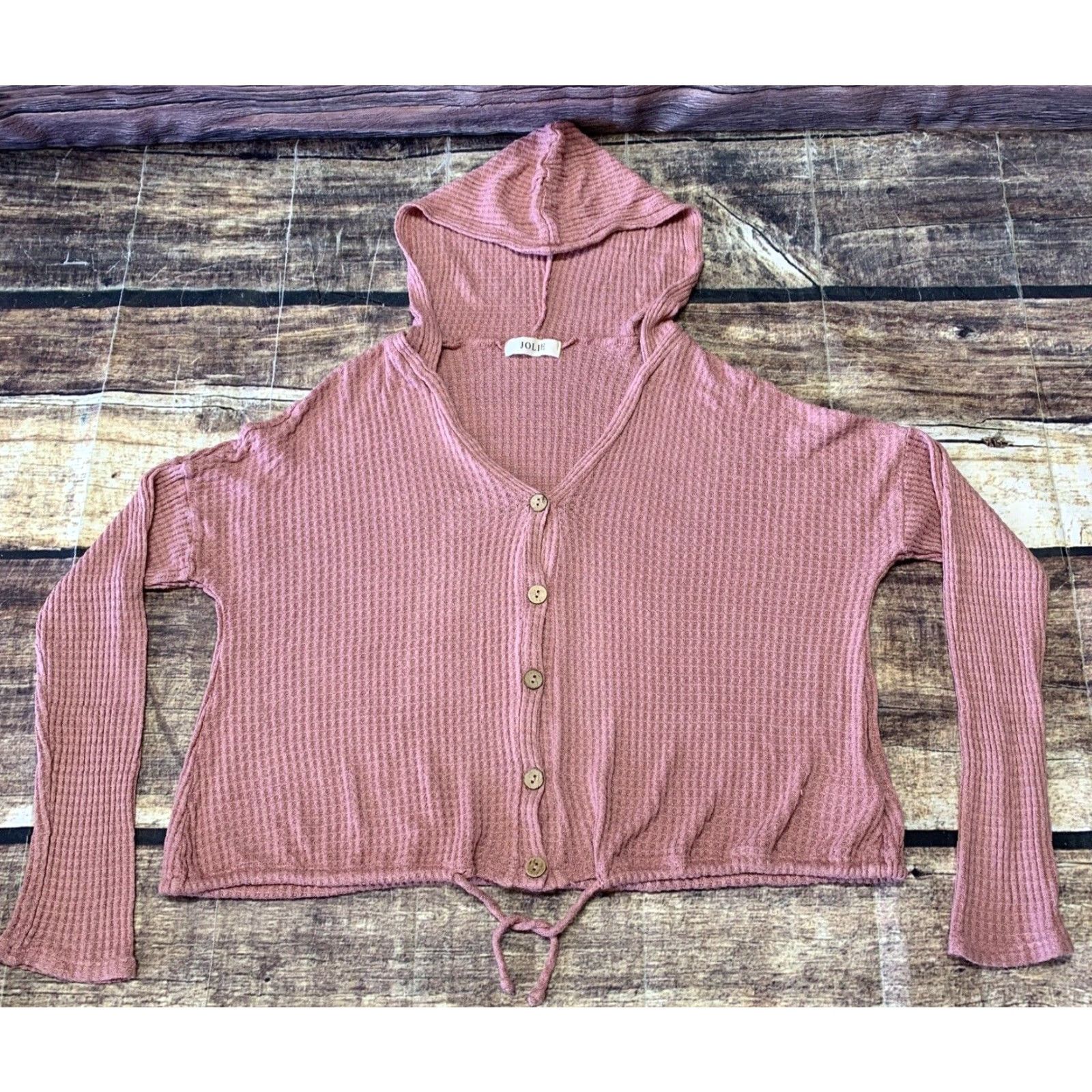 Pinko JOLIE Pullover Cropped Sweater Top Woman's Size M Peachy Pink Long Sleeve V-Neck Casual Shirt Womens Size M / US 6-8 / IT 42-44 - 6 Thumbnail