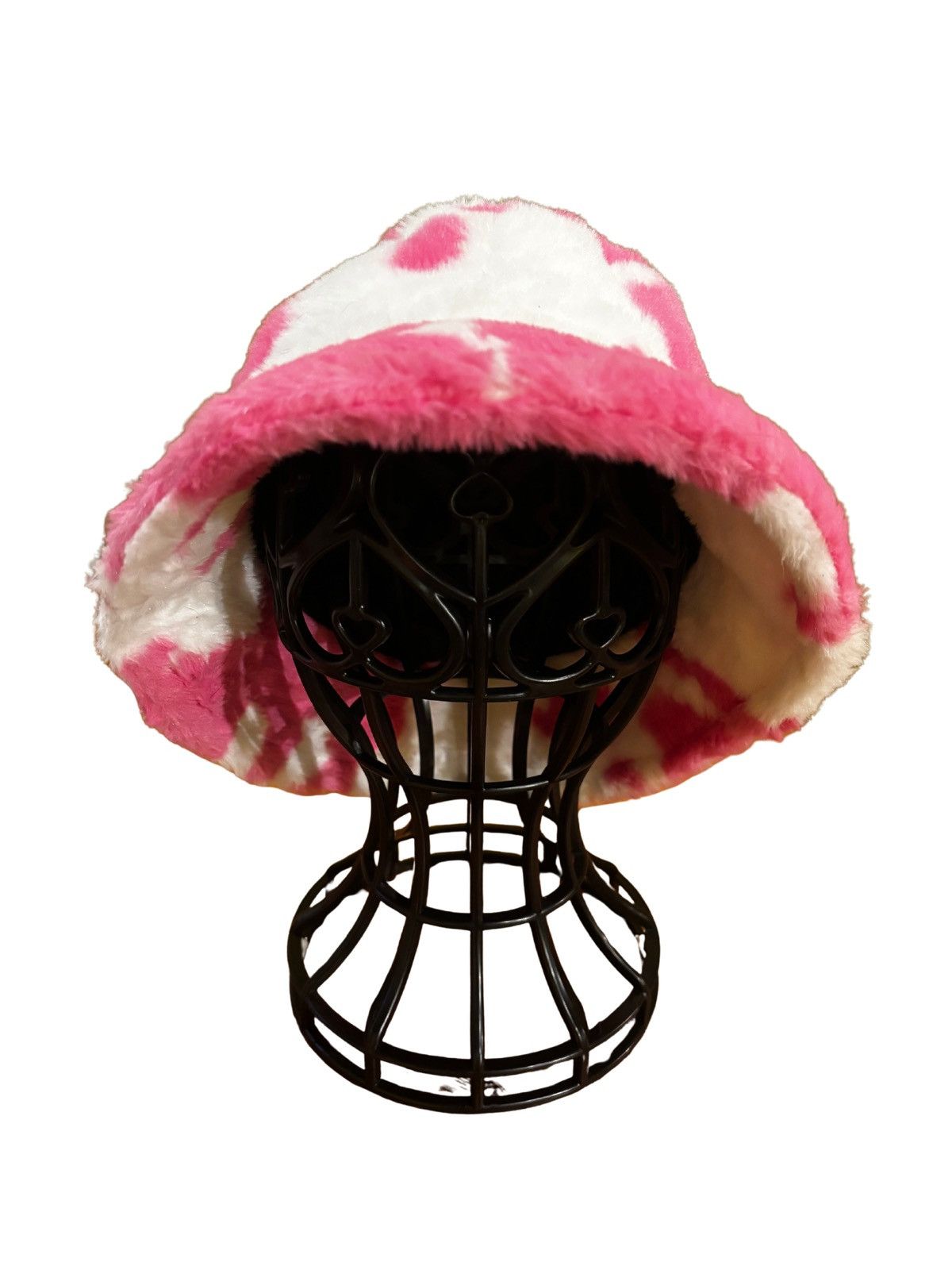 Other Pink & white faux fur bucket hat.wh0324 Size ONE SIZE - 10 Thumbnail