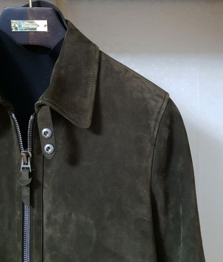 Tom Ford o1sm1stk0824 Suede Out Pocket Jacket in Dark Green Size US L / EU 52-54 / 3 - 2 Thumbnail