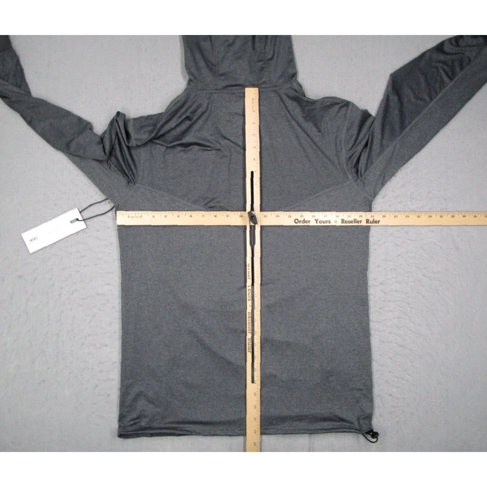 Vintage Jacks Surfboards Hoodie Mens Medium Gray Solar Tee Pullover Long Sleeve UPF 50+ Shirt Size US M / EU 48-50 / 2 - 4 Thumbnail