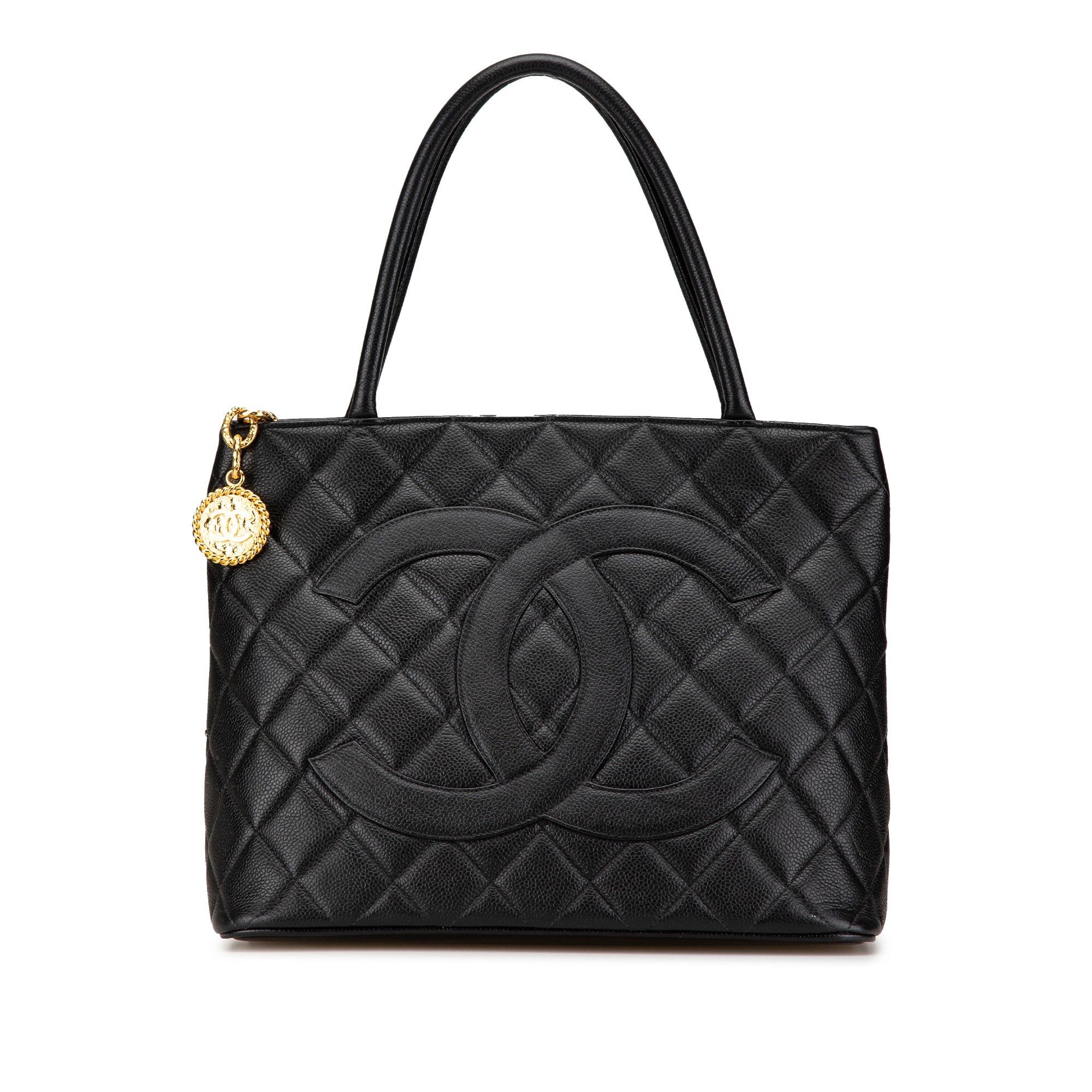 Chanel Chanel Caviar Medallion Tote Black Size ONE SIZE - 1 Thumbnail