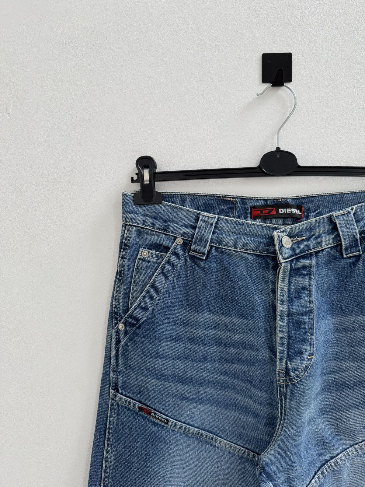 Designer × Diesel × Japanese Brand vintage rare diesel double knee jeans Size US 33 - 3 Thumbnail