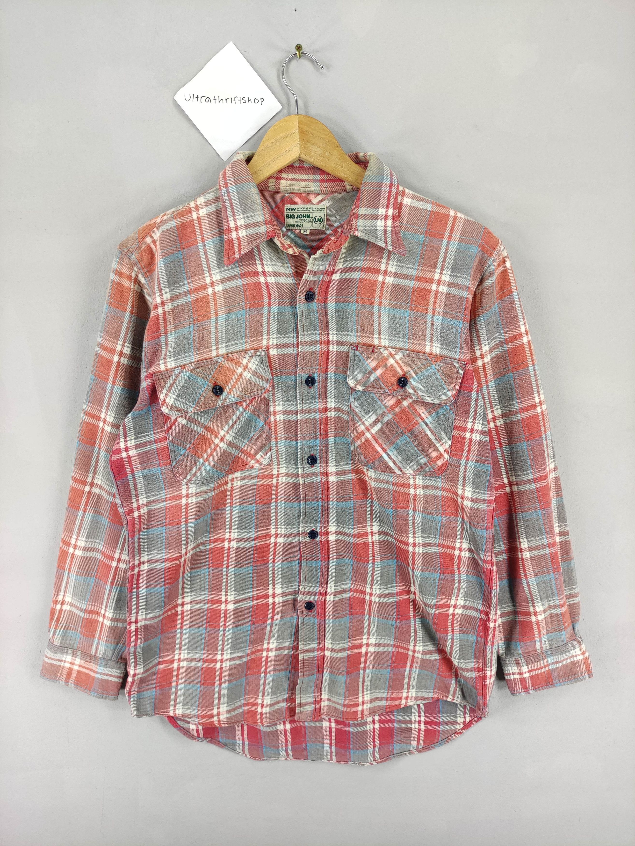 Big John Vintage Big John Flannel Shirt Button Up Long Sleeve Size US M / EU 48-50 / 2 - 1 Thumbnail
