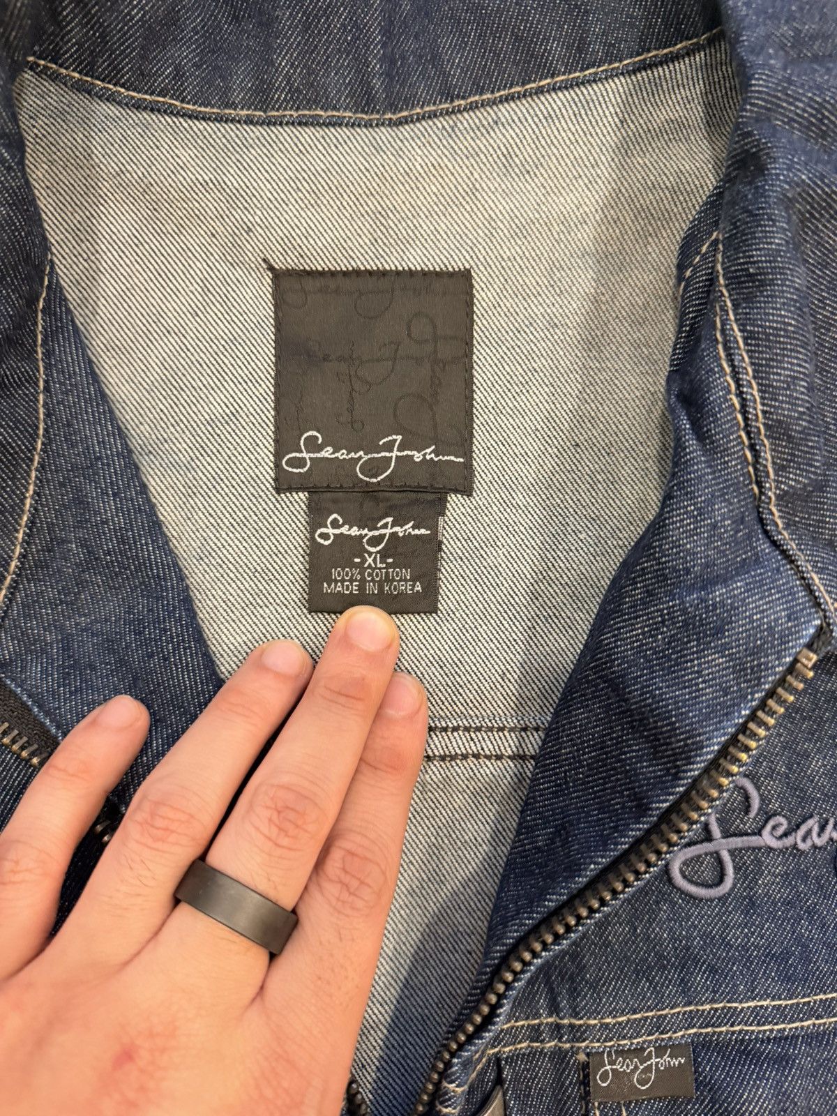 Sean John Vintage Sean John Heavy Denim Jacket Size US XL / EU 56 / 4 - 3 Thumbnail