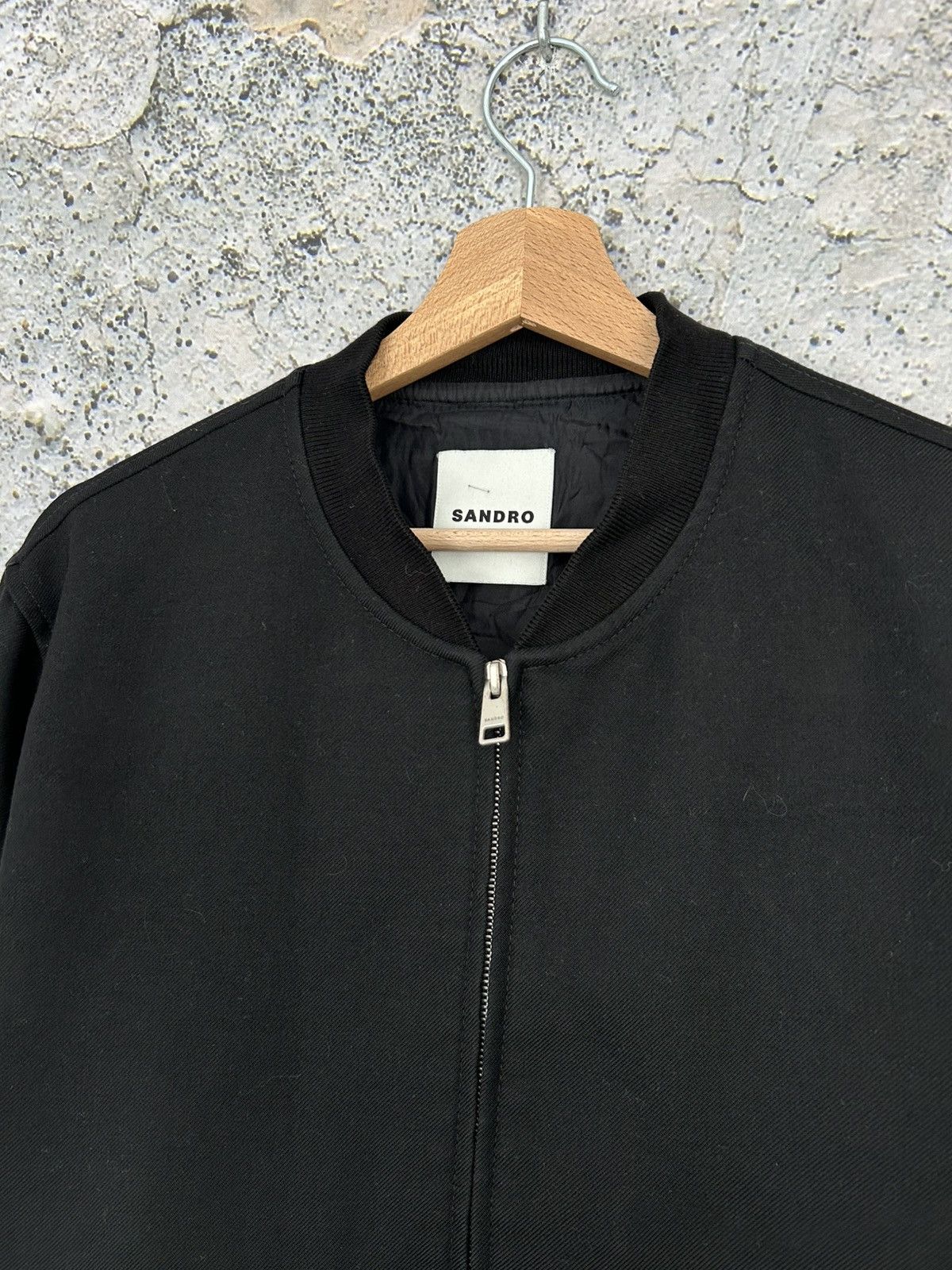 Sandro Sandro Wool Bomber Jacket Avant Garde Luxury Premium Grunge Size US M / EU 48-50 / 2 - 3 Thumbnail
