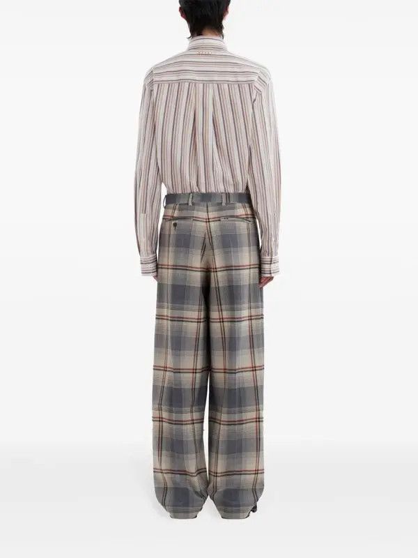 Marni o1w1db11125 Plaid Tapered Trousers in Grey Size US 30 / EU 46 - 3 Thumbnail