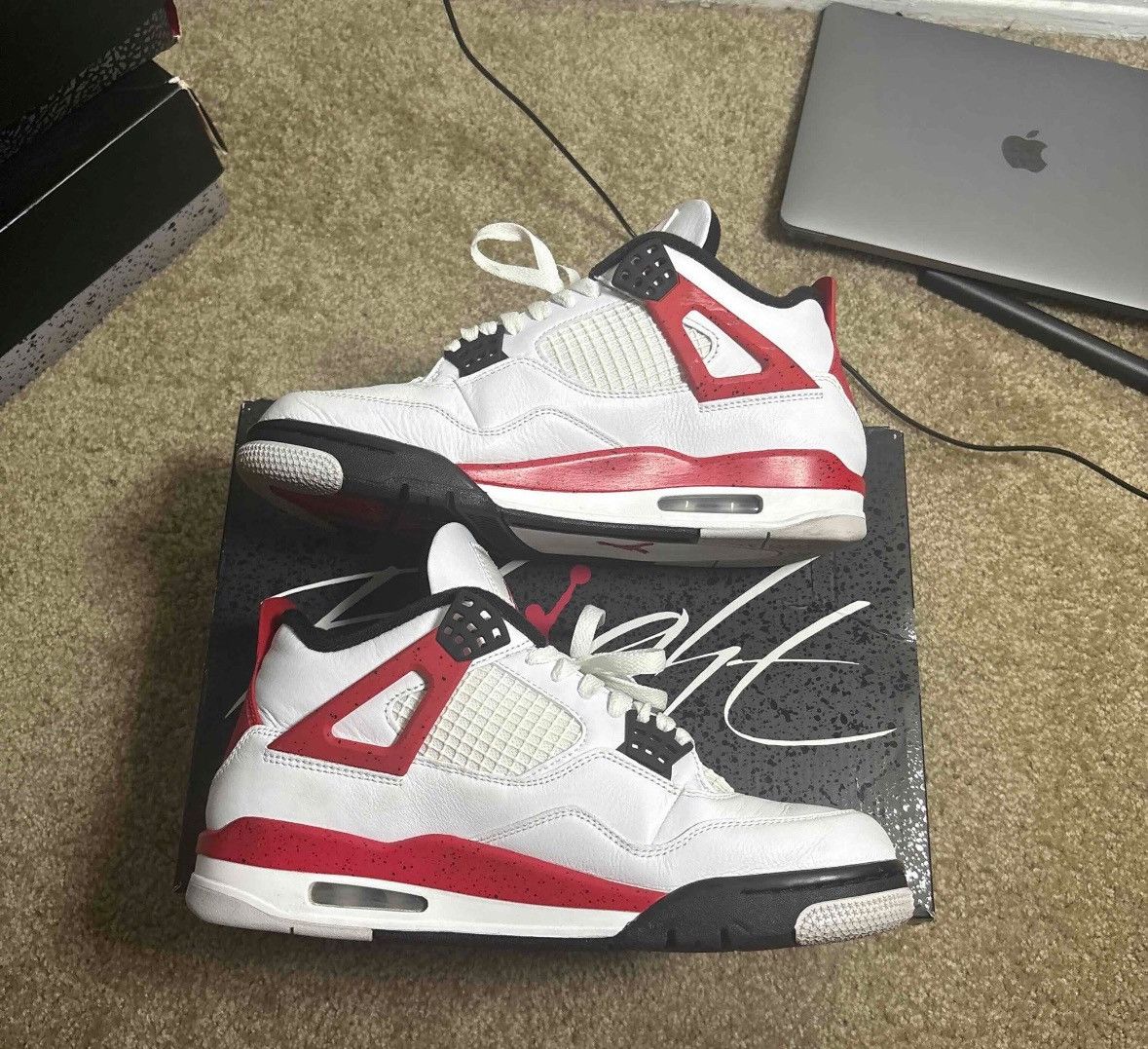 Jordan Brand Jordan 4 red cement size 8.5 Size US 8.5 / EU 41-42 - 3 Thumbnail